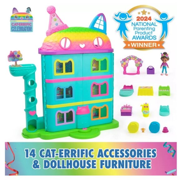 New in Box - Gabby’s Celebration Dollhouse and Deluxe Rooms Set - Picture 2 of 5